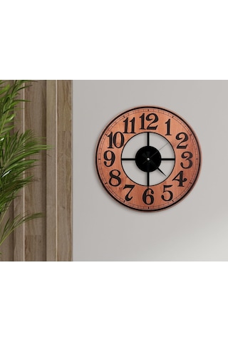 Bk Home Retro Dekoratif 45Cm Ahşap Duvar Saati-6