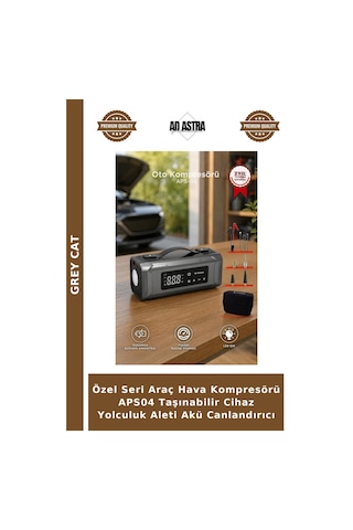 Özel Seri Araç Hava Kompresörü Aps04 Taşınabilir Cihaz Yolculuk Aleti Akü Canlandırıcı
