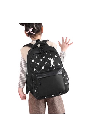 Gençler İçin Şık Ve Konforlu Okul Çantası, Ergonomik Sırt Askılı Gündelik Kullanıma Uygun Modeller Siyah