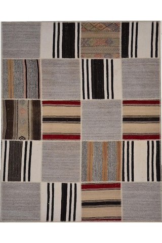 Patchwork El Örgüsü Anadolu Kilimi – Spring (424972928)