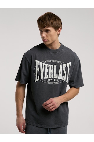 Everlast Authentic Boxing Oversize Antrasit Erkek Tişört Antrasit