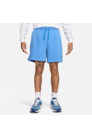 Club Fleece Short Fine 2.0 Bol Kesim Mavi Erkek Şort Mavi