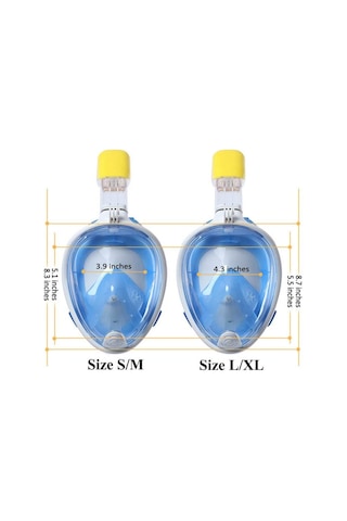 Full Face Şnorkel Dalış Maske Tam Yüz Anti-sis Ve Sızıntı S/m Arbltgsho388nep1x94 Çok Renkli