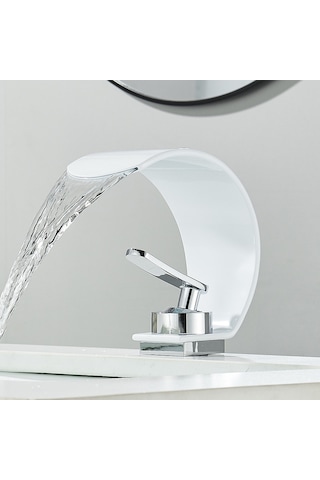Banyo Lavabo Bataryası Beyaz/krom Şelale 5 Yıl Garantili İthal