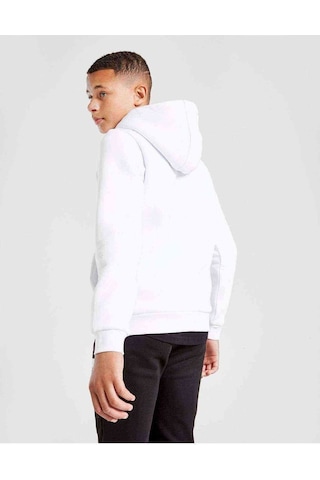 Scooter Sarı Motorsiklet Göğüs Baskılı Unisex Çocuk Sweatshirt Beyaz