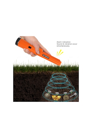 Vkemall El Tipi Metal Dedektörü - Yüksek Hassasiyetli, Ses Ve Titreşim Alarmı, Taşınabilir Tasarım, 3m Algılama Mesafesi Pil Hariç