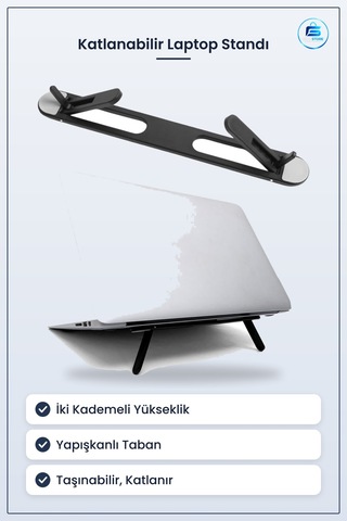 Katlanabilir Laptop Standı İki Kademeli Ergonomik Tablet Yükselti