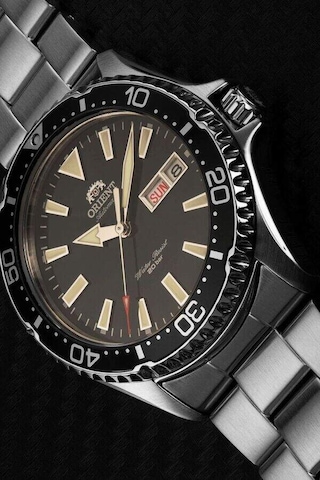 Orient Ra-aa0004e39b Kurmalı Otomatik Çelik Gri Yeşil Kadran 20 Atm 42 Mm Erkek Kol Saati Gri
