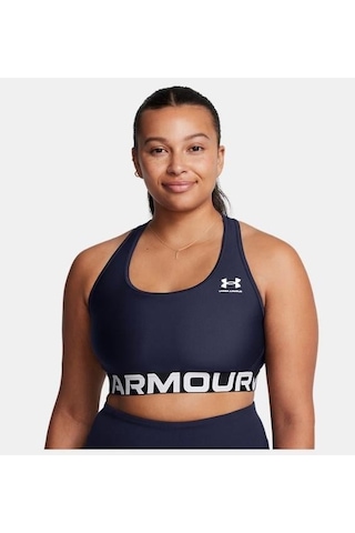 Under Armour Ua Hg Authentics Mid Branded Kadın Spor Sütyeni-30465 Lacivert