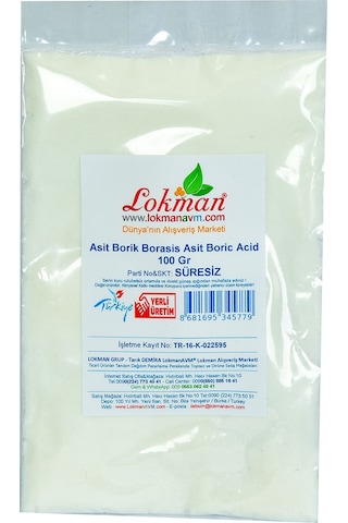 Lokman Avm Asit Borik Borasis Asit Boric Acid 100 G