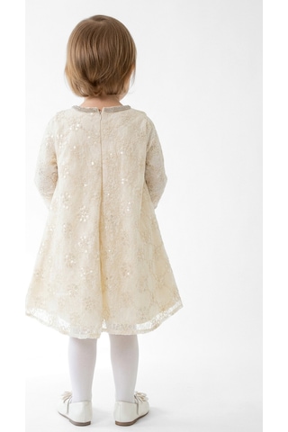 Xo Kids Kız Çocuk Elbise 3-7 Yaş 613 Ekru