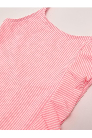 Deep Beach Coral Beyaz Çok Renkli Fırfırlı Kız Çocuk Mayo Db200791cm 001