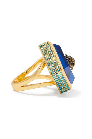 Eagle Square Cocktail Ring Kadın Yüzük 2x2x2.5 Cm Mavi