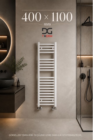 400X1100 Beyaz Havlupan 15 Borulu Banyo Havlupanı