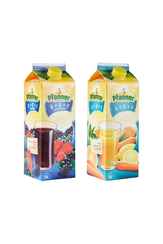 Pfanner 2 Lt A+c+e Ve B+c+e Meyve Suyu 2 Li Paket