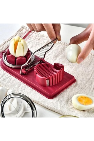 Fastbuy 3'ü 1 Arada Yumurta Kesici, Beyaz, Asılı Delikli, Bpa Ayrılabilir, Mutfak Malzemesi Beyaz