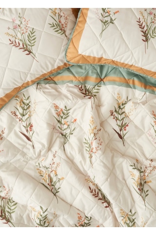 Bella Maison Flores Kapitoneli Çok Amaçlı Çift Kişilik Yatak Örtüsü Seti 240x220 Cm Çok Renkli