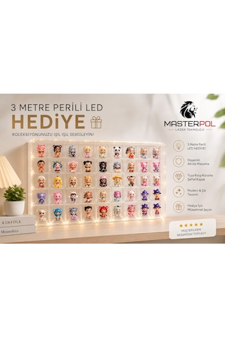 50li Kapaklı Şeffaf Lego Mini Figür Miniş Yapi Taşı Lego Bricks Blok Ölçülerine Uygun Sergileme Rafı Standı