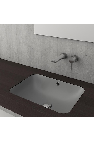 Bocchi Scala 1006-006-0125 Tezgah Altı Lavabo Mat Gri 55 CM
