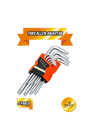 Yıldız Torx Allen Combination 9 Parça Alyan Seti Cr-v