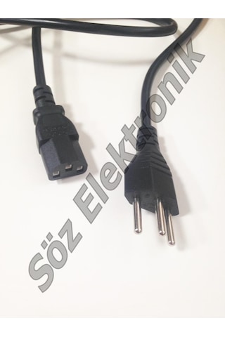 İsveç Power Kablo 3X0.75 1.8 Mt 1 Paket 5'Li