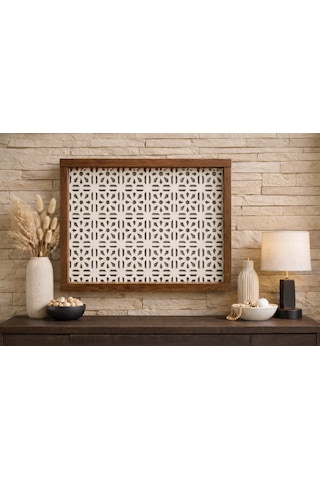 Eylux Modern Dekoratif Duvara Asılabilir Sigorta Ve Modem-wifi Saklama Kutusu 30x40 Cm Derinlik 10cm Ahşap