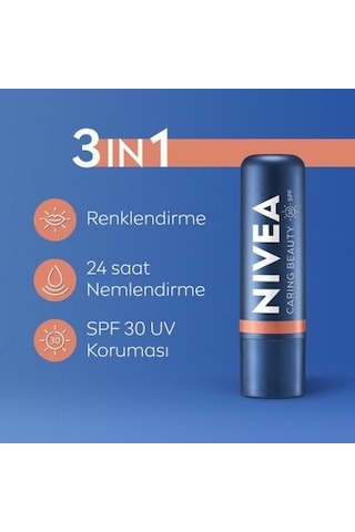 4.8 Gr Renkli Dudak Bakım Kremi, Nemlendirici Ve Spf30 Koruma