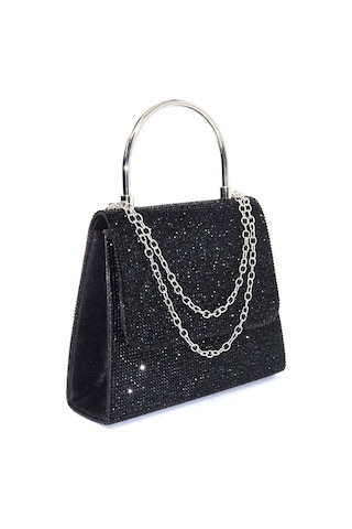 Keeba Siyah Taşlı Abiye Çanta Siyah Kadın Abiye Çanta Siyah Abiye Çanta Davet Gece Clutch Çanta