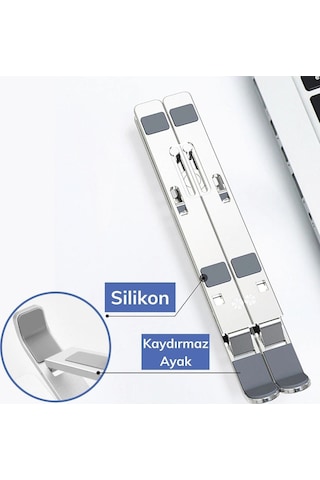 Ayarlanabilir Dizüstü Destek Tabanı Tamamen Katlanabilir Taşınabilir Laptop Yükseltici Çok Renkli