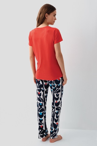 Pierre Cardin 9162 Modal Pamuk Kısa Kol Kadın Pijama Takımı Kırmızı