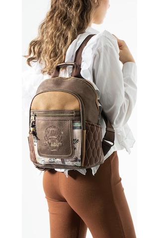 Baginn Amazing Ventis Vegan Deri Sırt Çantası 30 27 Cm Retro Vegan Deri İster Elde Sırt Sırtta Fonksiyonel Kahverengi