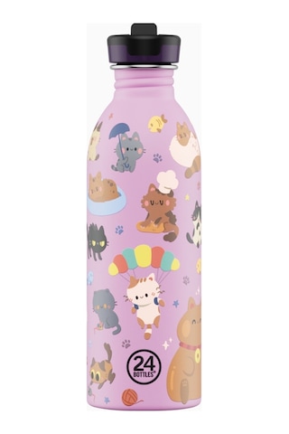 Kids Bottle Meow Friends Paslanmaz Çelik Çocuk Su Matarası 500 Ml Renkli