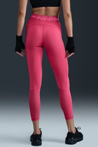 Nike Pro Mid Rise 7/8 Graphic Leggings Kadın Toparlayıcı Spor Tayt Pembe Pembe