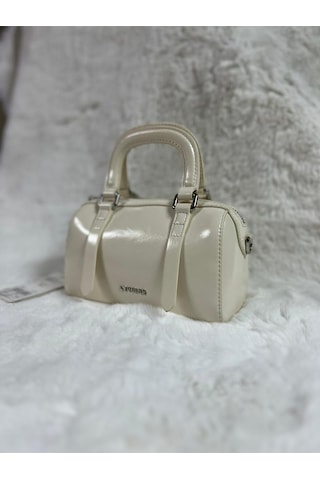 Levidor 930416 El Ve Çapraz Askı Parlak Mini Premium Çanta 08-25 Beyaz