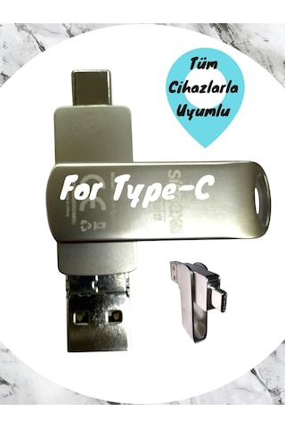 Type C Flash Bellek Xiaomi Redmi Oppo Vivo Samsung Uyumlu 128 Gb Otg Usb Typec Flash Bellek Disk