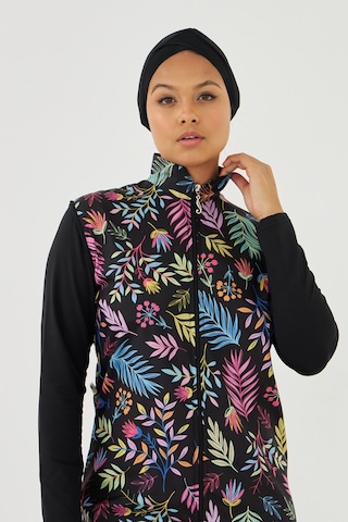 Tam Kapalı Tesettür Mayo Deniz Mayosu Td21-249 Siyah