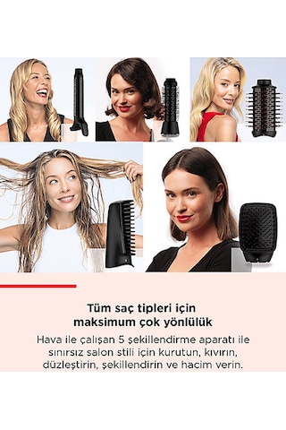 Revlon Rvdr5371 One Step Blow Dry Multi Air Styler 5'i 1 Arada Saç Kurutma Ve Şekillendirici Siyah