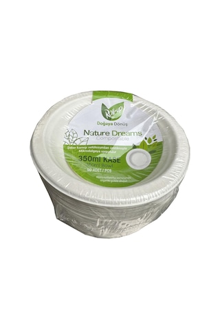 Roll-up Nature Ekolojik Karton Kağıt Tek Kullanımlık Çorba Kasesi - 400 Cc - 50 Adetlik 3 Paket