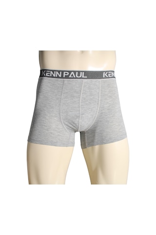 Kenn Paul S- 6xl Gri Düz Pamuklu Lüks Boxer Yumuşak Büyük Beden Çok Renkli