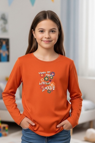 3'lü Yuvarlak Yaka Baskı Detaylı Kız Çocuk Sweatshirt Çok Renkli