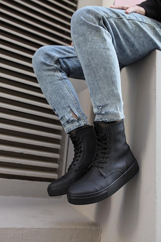 Knack Spor Bot 022 Siyah Siyah Taban KNKBOT022SST 001