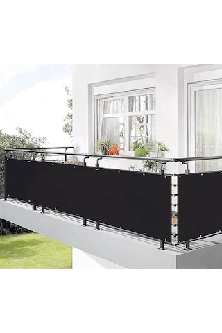 6 Metre X 95 Cm Siyah Renk Polyester Balkon Demiri Brandası Su Geçirmez 1.sınıf 650g Çok Renkli