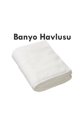 Beyaz Banyo Havlusu 70X140Cm. 500 Gram