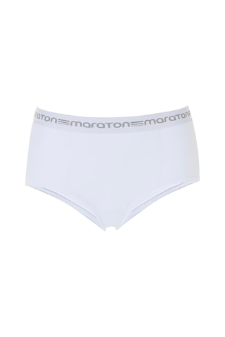 Maraton Sportswear Slimfit Kadın Basic Beyaz Boxer 21201 Beyaz