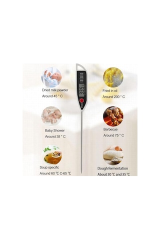 Turuncu Tp300 Gıda Termometresi Uzun Prob Lcd Ekran Su Geçirmez Doğru Anında Okuma Barbekü Elektronik Dijital Termometre Mutfak Aletleri
