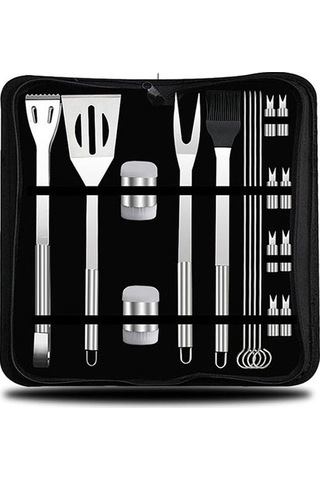 Sones 18 İn 1 Açık Sofra Seti Kamp Barbekü Sofra Piknik Alet Seti Çok Renkli