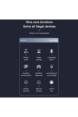 Geeroyoo Gizli Kamera Dedektörü, Gps Takip Bulucu, 6 Seviye Hassasiyetli Dinleme Cihazı Dedektörü