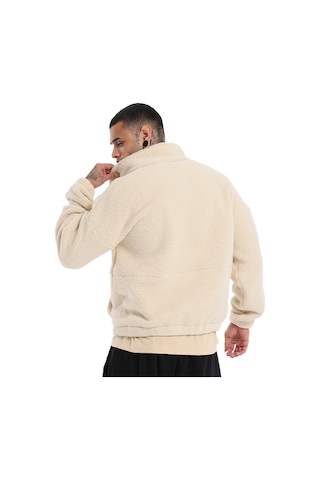 Sportive Sherpa Erkek Bej Günlük Stil Polar 24ke022-oat Bej