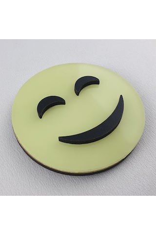 Emoji , Fosforlu Emojiler ( Karanlıkta Parlar ) Duvar Süsü 6,5 Cm (396170820)