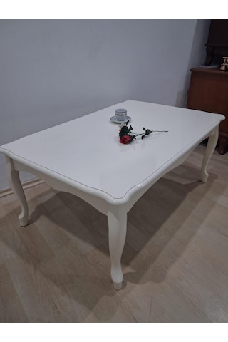 Orta Sehpa Demonte 90687 Model Kayın Aslan Lükens Ayak Krem Renk El Yapım
